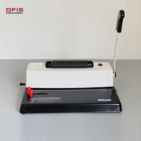 C348 Machine à relier électrique simple bobine Notebook Reçu Perforateur Comptabilité financière Bureau Fil Machine à relier