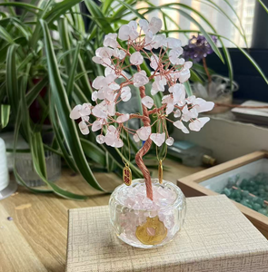 คริสตัลเจ็ดสีธรรมชาติตกแต่งบ้านต้นไม้แห่งชีวิตด้วยเครื่องประดับเพชรประดับต้นไม้โชคดีหินบด - Product Image 3