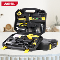Perceuse à percussion multifonctionnelle Deli DL6011, ensemble de 116 pièces, petite perceuse à main, perceuse rotative électrique, boîte à outils électrique pour usage domestique