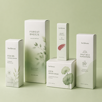 Boîte d'emballage pliable en carton rigide noir mat avec logo personnalisé de qualité supérieure pour cosmétiques et parfums