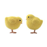 Figurine de poussin mignon et ludique, artisanat créatif en résine, décoration de bureau pour la maison, mobilier doux pour chambre d'enfant, disponible en flocage et peinture