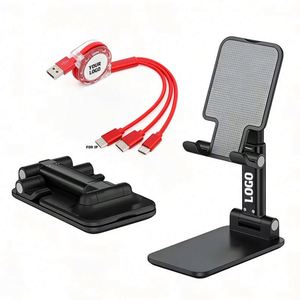 Wholesale Logo Mobile Phone <b>Stand</b> Holder Universal Adjustable Desk Table Stable Foldable 2026 Promo Gift Products - Product Image 1