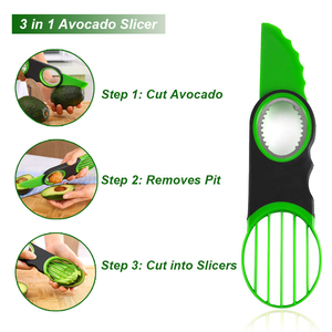 Accessoires de cuisine en gros, outil multifonctionnel pour couper les fruits, coupe-avocat 3 en 1, logo personnalisable - Product Image 5