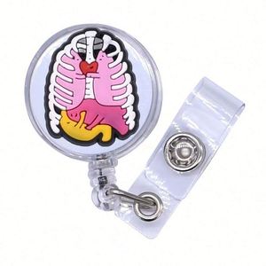 Porta-credenciales retráctil de alta calidad para enfermeras, con clip para tarjeta de identificación médica y cordón retráctil, fácil de usar. - Product Image 5