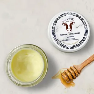 Unscent 100% Grass-Fed Cows Tallow Balm And Cold-Pressed Extra Virgin Olive Oil Hydrating Moisturizing For Dry Tallow Skin Balm