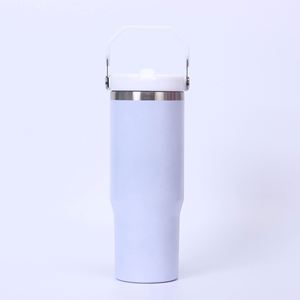 Mug de voiture isotherme double paroi 30 oz en acier inoxydable 304, portable, écologique, avec poignée, pour cadeaux d'affaires, maintien au chaud 6-12 heures - Product Image 4
