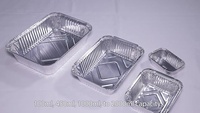 Conteneur alimentaire jetable en aluminium à trois compartiments, utilisation au four, 1400 ml, emballage pour la restauration rapide, boîte à lunch écologique et recyclable