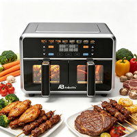 Freidora de Aire de Doble Zona Anbolife de Alta Potencia CE/CB 11L 2400W con Cestas Dobles de 5.5L, Interior Metálico, 8 Menús Preestablecidos, Venta al por Mayor de Fábrica, OEM Personalizado