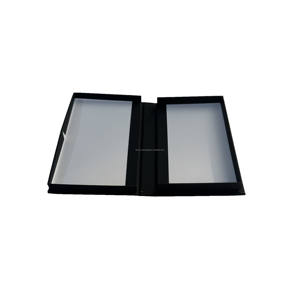 Boîte cadeau en papier <span class=keywords><strong>noir</strong></span> et blanc personnalisée pour portefeuille pour hommes, ensembles <span class=keywords><strong>ceinture</strong></span> gaufrée revêtue d'UV avec emballage de cadre photo laminé mat - Product Image 2