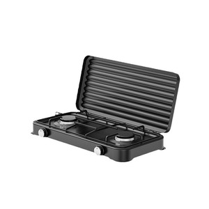 NOVITÀ 2024: Fornello a Gas Portatile a 2 Fuochi in Alluminio, Classico per Campeggio e Attività all'Aperto - Product Image 1