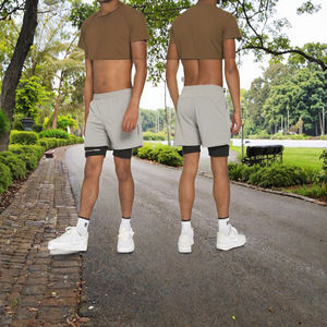 Pantalones Cortos Deportivos de Talla Grande para Hombre, de Malla Tejida de Doble Capa, con Cordón Ajustable, de Secado Rápido, Ideales para Entrenamiento, Gimnasio y Fitness - Product Image 2