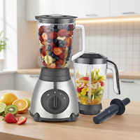 Nieuwe Design 1000W 1,5L Glazen Kan 3-in-1 4 Messen 3-Snelheden Roestvrijstalen Mes Multifunctionele Tafelblender voor Huishoudelijk Gebruik en Hotels