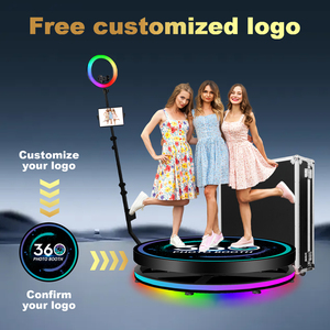 40 inch 360 fotohokje voor 5-6 personen, selfie voor evenementen, automatisch draaibaar platform met RGB ringlicht, afstandsbediening, flightcase - Product Image 3