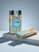 Biscuits en bâtonnets enrobés de chocolat saveur fruitée, emballage en pot PET, friandises croustillantes populaires pour enfants, vente en gros d'usine
