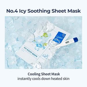Mascarilla Facial Refrescante y Calmante No. 4, Paquete de 5 - Manzanilla y Centella para Piel Sensible, Alivio del Enrojecimiento y Cuidado Calmante Diario - Product Image 4