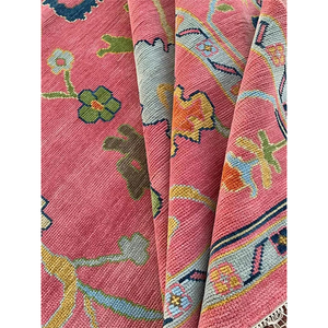 Tapis en laine vintage classique Oushak, tufté à la main, avec envers en latex, taille personnalisée, couleur unie pastel douce, très résistant pour la maison - Product Image 1