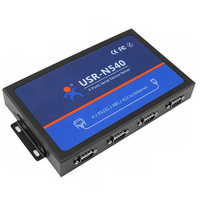 Convertisseur Série vers IP Industriel USR-N540 4 Ports RS232 RS485 RS422 Modbus vers Réseau Ethernet RJ45 TCP IP UDP