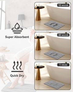 แผ่นรองอาบน้ำดีไซน์ใหม่ แข็งแรง ทนทาน ซึมซับน้ำได้ดี แห้งเร็ว ผลิตจากดินไดอะตอมไมต์ ผลิตด้วยเครื่องจักร - Product Image 2