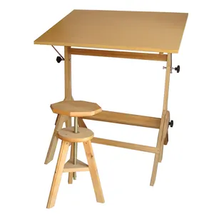 طاولة رسم فنية مع مقعد خشبي متعددة الوظائف بزاوية مختلفة قابلة للتعديل من SINOART