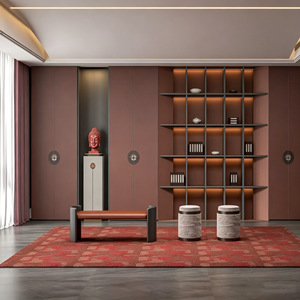 Customized Stainless Steel Living Room <b>Cabinet</b> Integrated Wardrobe <b>Bookcase</b> Full Wall Display Storage Modern Simple Design - Product Image 1