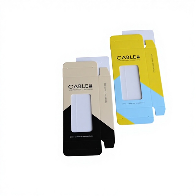 Customized Mobile Accessories USB Fast Charging Data Cable Packing Box Unit Carton Paper Tuck Box Packaging for Charger