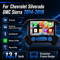 Estéreo para Auto Android de 13.1 Pulgadas Personalizado de Fábrica para Chevrolet Silverado GMC Sierra 2014-2018 con CarPlay Inalámbrico y Navegación GPS