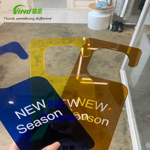 Cintre de vente en acrylique ou en métal ou bois, fait sur mesure, diviseur de table, oblong blanc avec chiffres noirs - Product Image 3