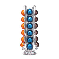 Support de rangement rotatif pour capsules Vertuoline, en métal plaqué, pour comptoir de cuisine, vente directe usine