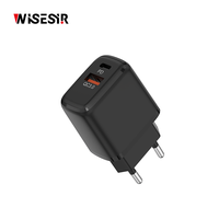Chargeur mural rapide WISESIR OEM 20W PD Type C avec broche pliable pour smartphones iPhone et Android