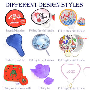 Oem Odm Artigifts fabrika toptan boş yuvarlak naylon katlanabilir Fan Polyester kumaş özel uçan disk Pet köpek uçan oyuncak - Product Image 3