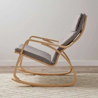 Chaise longue nordique BoConcept - Fauteuil inclinable à bascule avec structure en bois et fonction de démontage du tissu du canapé