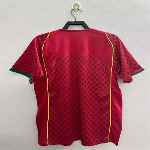 2004レトロジャージーポルトガルヨーロピアンチャンピオンシップナンバー7 FIGOナンバー17ロナウドプレーヤーバージョンサッカーシャツ - Product Image 4