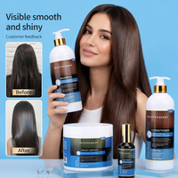 Champú y Acondicionador Profesional para el Cabello con Proteína de Queratina, Sin Sulfatos, de Marca Privada OEM, para Reparación de Daños y Suavizado