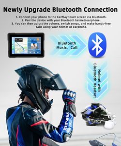 Écran tactile IPS 5 pouces sans fil pour moto, affichage Android pour voiture, navigation <span class=keywords><strong>GPS</strong></span>, caméra embarquée, compatible ODM/OEM - Product Image 4