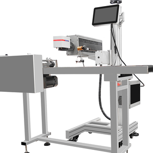 Marcatore Laser CO2 ad Alta Velocità RF con Nastro Trasportatore per Linee di Produzione di Imballaggi per Bevande - Product Image 1
