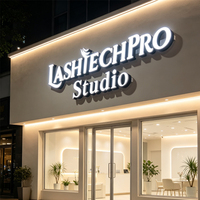 Letrero Luminoso LED para Tienda, Letrero Publicitario Exterior para Cafetería, Letrero con Nombre para Negocio, Letrero Exterior