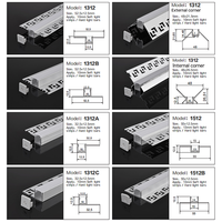 DGLUX Perfiles de Aluminio LED Integrados, Duraderos y Antioxidantes, Barra de Luz Lineal, Luminaria de Extrusión