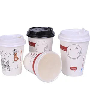 כוסות אריזה אישית מודפסת קפה לוגו דו-שנתי מתכלה
