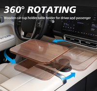 360 °   Table de suspension rotative pour voiture, pour ordinateur portable et porte-gobelet, support multifonctionnel rotatif, accessoire intérieur de voiture