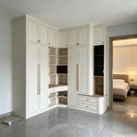 Système d'organisation de dressing de luxe grande capacité, armoire intégrée sur mesure, panneau MDF, fournisseur ODM