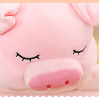 A658 Oreiller en peluche gros cochon Poupée en peluche cochon doux Cadeaux pour enfants Anniversaire Saint-Valentin Noël Cochon rose OEM Peluche jouet