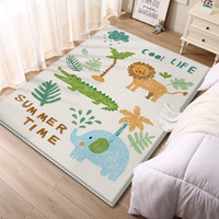 Maßgefertigter Memory-Schaum Tatami-Bodenteppich Rutschfeste Baby-Krabbelmatte Bedruckte Flanell-Mittelbereich-Teppiche
