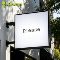 Boîte à lumière LED XDsign Magic Color en acier inoxydable, 3000 lumens, résistante aux intempéries, avec contrôle de gradation, pour publicité intérieure suspendue