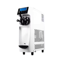 Machine à glace molle commerciale de comptoir 220V, petite, mini, portable, avec options fruits, lait, eau, chocolat, qualité alimentaire