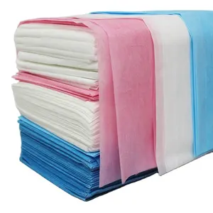 Disposable Bed Cover Medical Non-woven Fabric Bed Sheet Blue White Color Health Class Weight for Hospital Hotel