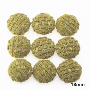 Nhà máy cung cấp vải tweed bao phủ nút tròn nhà vườn thủ công Cabochon scrapbooking Phụ kiện tự làm - Product Image 6