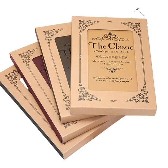 Edisi Hardcover Indah Jahit Renda Kertas Kraft Jurnal Buku Catatan Jurnal Antik untuk Hadiah