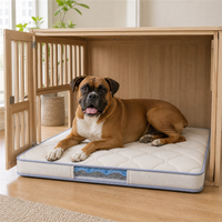Lit pour chien et chat de grande taille avec dessus rembourré, base antidérapante et fenêtre latérale transparente, en silicone, avec fonction rafraîchissante, pour grandes cages à domicile