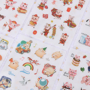 Cartoni animati in PVC trasparente stile coreano simpatici adesivi decorativi per bambini per nuovi manuali di stampa UV diario del bambino - Product Image 3