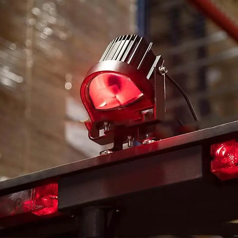 Diğerleri araba ışık aksesuarları kavisli kırmızı alan Forklift ışık U şekli RGB 10W veya 40W LED Forklift ışık